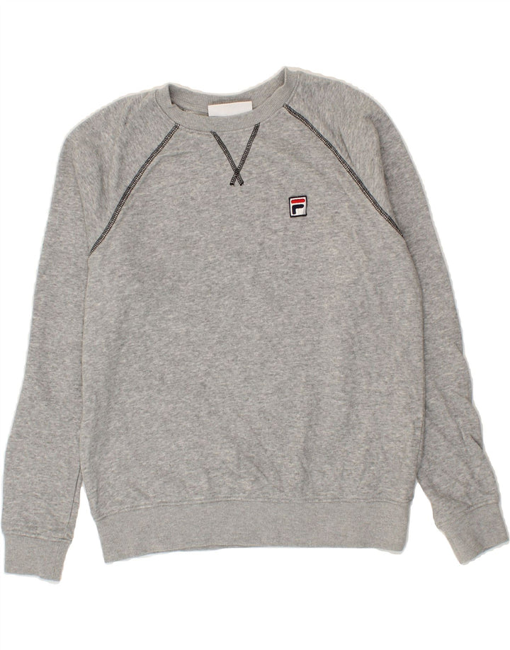 FILA Womens Sweatshirt Jumper UK 12 Medium Grey Cotton Vintage Fila and Second-Hand Fila from Messina Hembry 