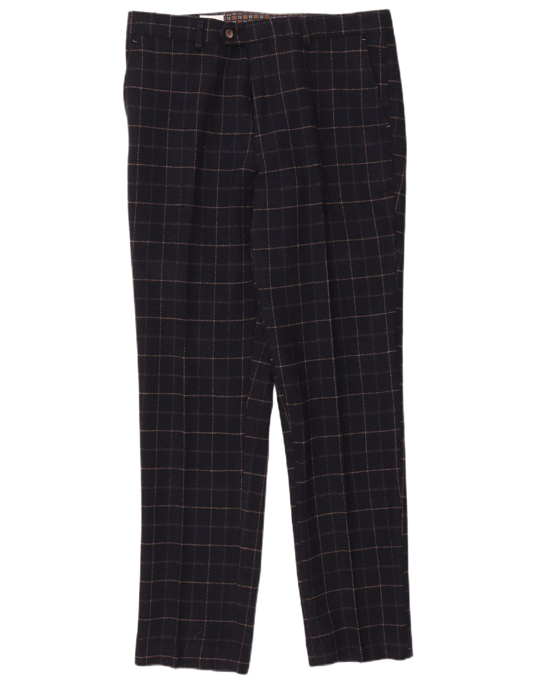 Мужской костюм из 2 предметов Cavani с 2 пуговицами, Великобритания 40, большой W38 L32, темно-синий в клетку