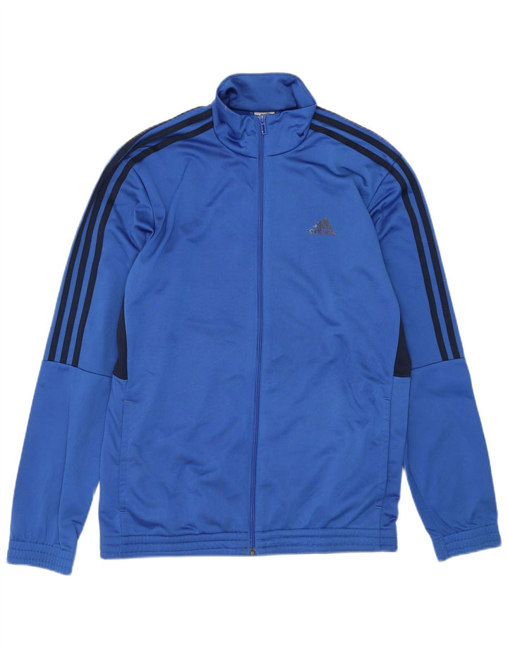 Мужская спортивная куртка Adidas UK 40/42, средний синий полиэстер с цветными блоками
