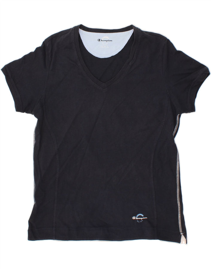 CHAMPION Mens Easy Fit T-Shirt Top Large Navy Blue Vintage Champion and Second-Hand Champion from Messina Hembry 