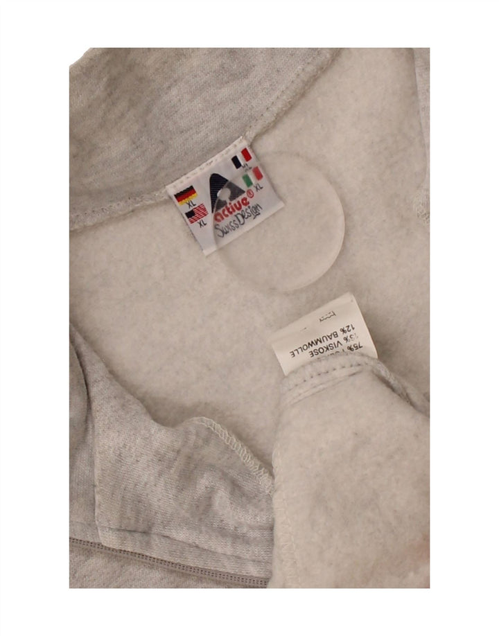 ACTIVE Mens Sleeveless Tracksuit Top Jacket XL Grey Cotton Vintage Active and Second-Hand Active from Messina Hembry 