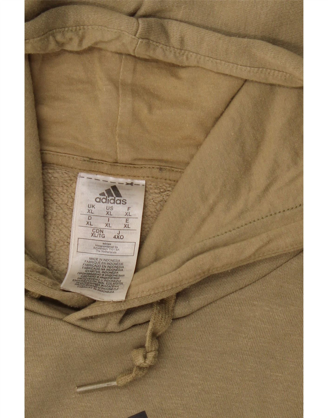 Мужской джемпер с капюшоном ADIDAS с рисунком XL, серый, хлопок с цветными блоками