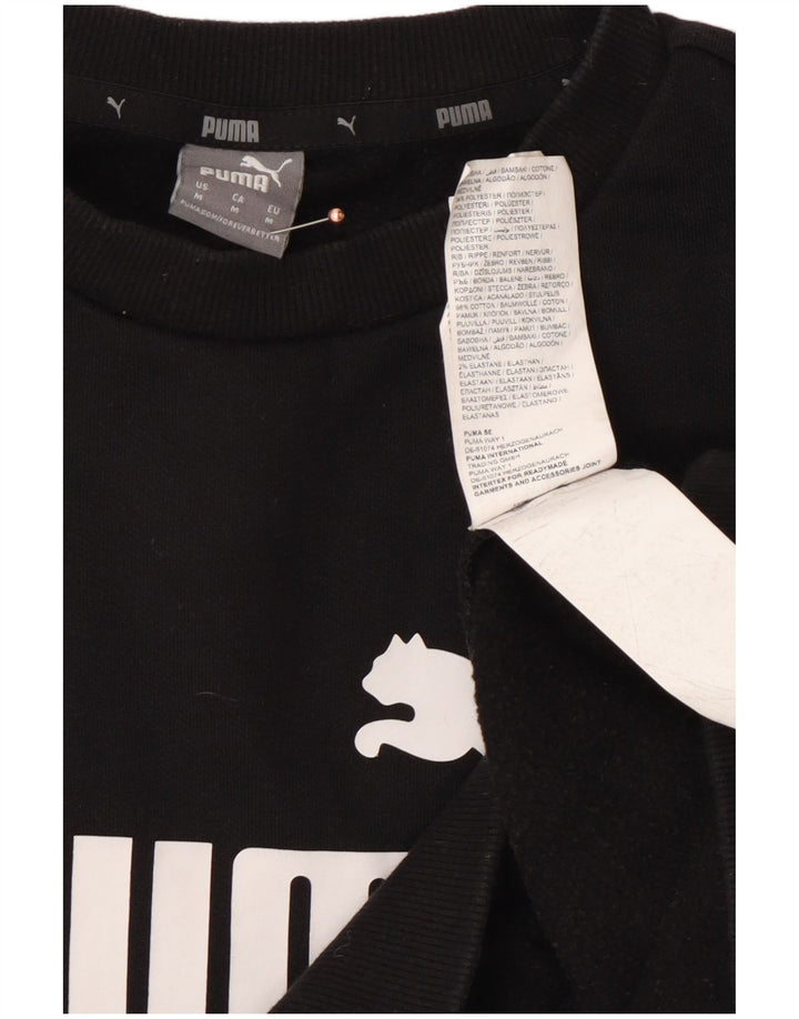 Женский свитшот с рисунком PUMA UK 14, средний черный, хлопок