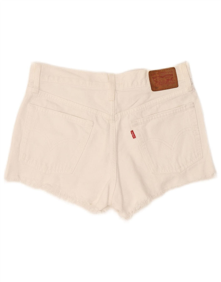 Женские джинсовые шорты Levi's 501 W26, маленькие белые, хлопковые