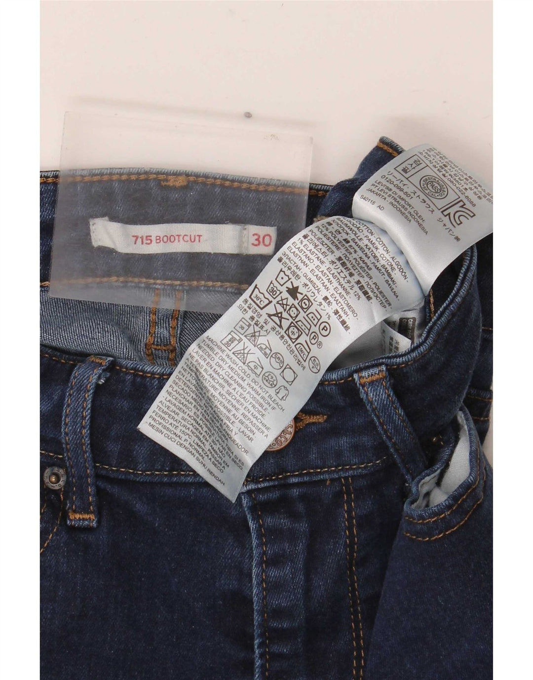 Женские джинсы Levi's 715 Bootcut W30 L32 Темно-синие, хлопок