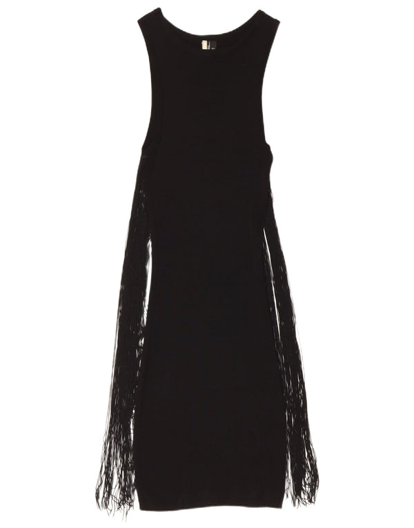 Женское платье макси без рукавов Topshop UK 6 XS, черное из вискозы