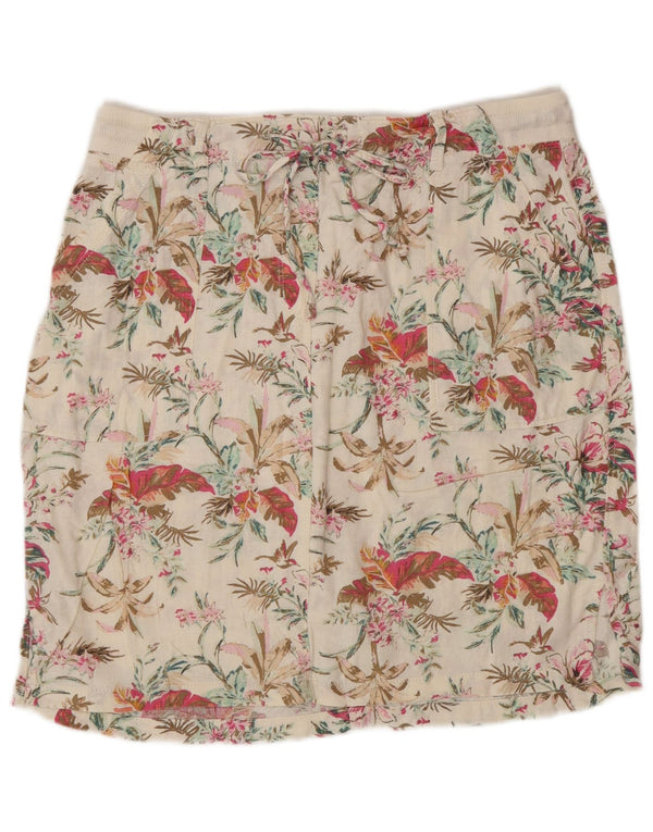 Женская прямая юбка Marks & Spencer UK 12 Medium W30 Off White Floral