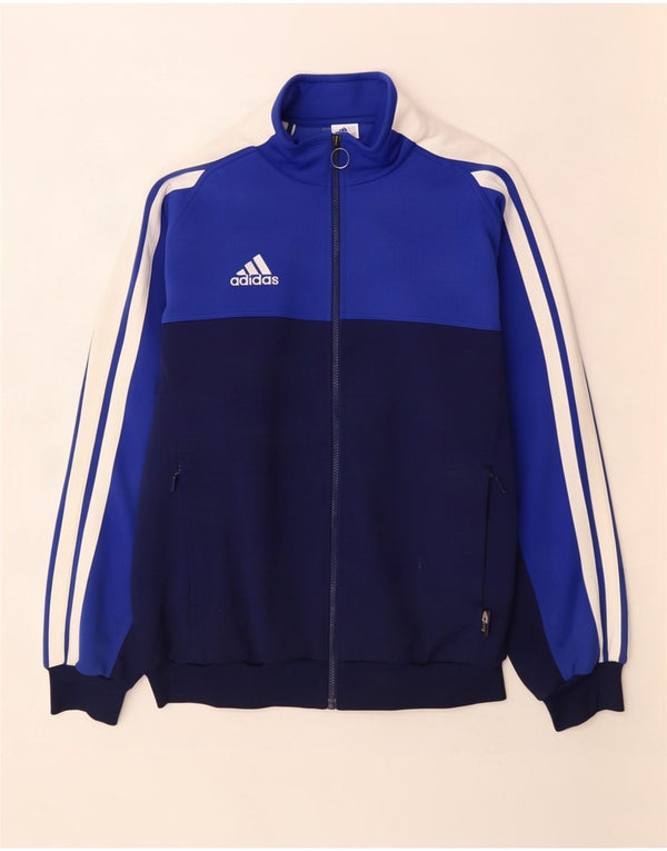 Мужская спортивная куртка Adidas UK 42/44, большой синий полиэстер с цветными блоками