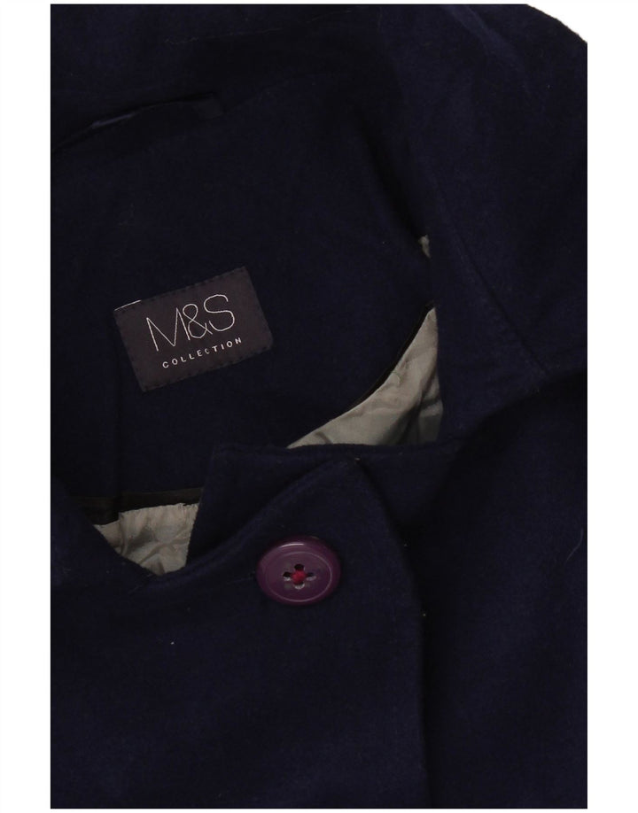 Женское пальто Marks & Spencer UK 10, маленькое темно-синее