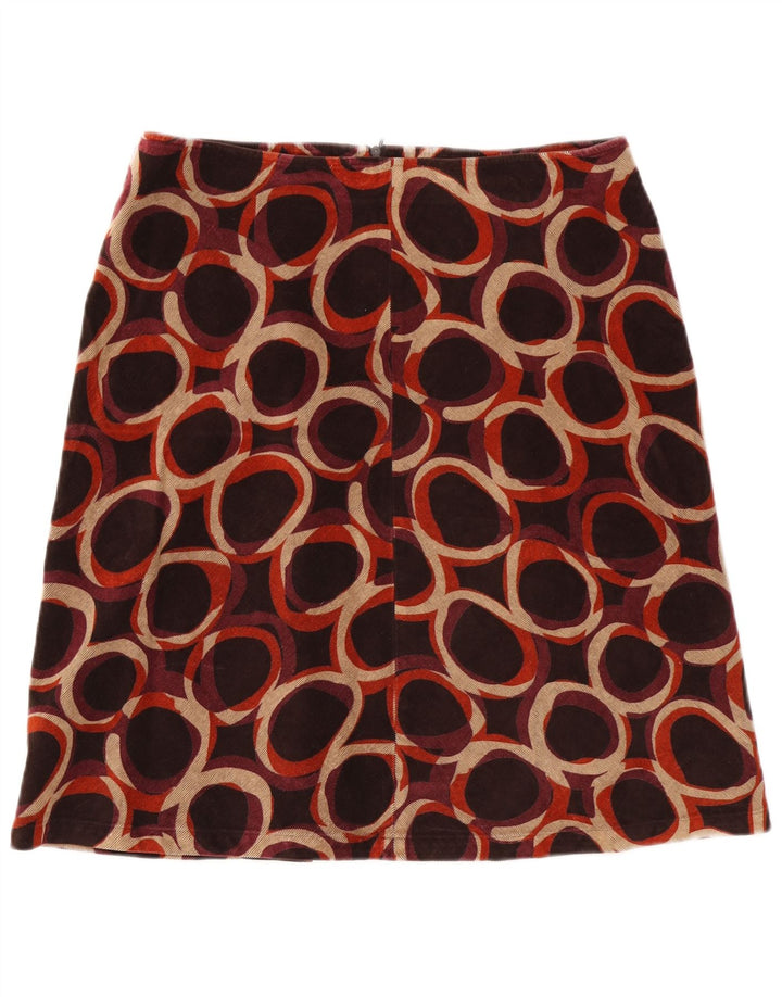 HOBBS Женская юбка-трапеция UK 16, большая W34, разноцветный хлопок в горошек