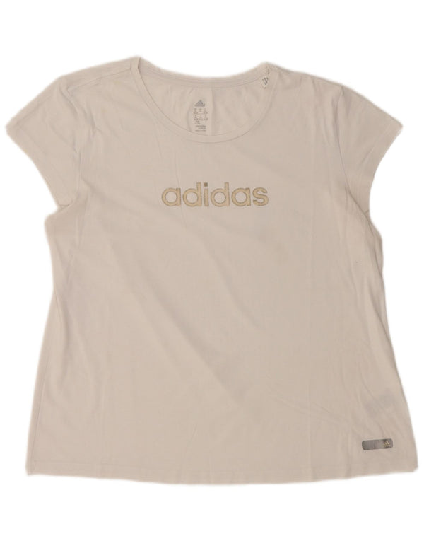 Женская футболка с рисунком Adidas Top UK 20/22 XL, белый хлопок