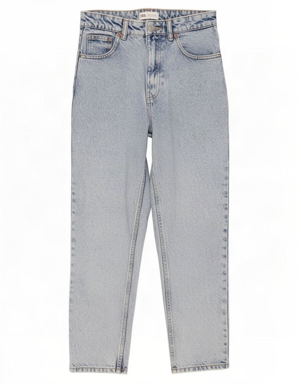 Женские джинсы с высокой талией Zara EU 36 XS W26 L27, синий хлопок