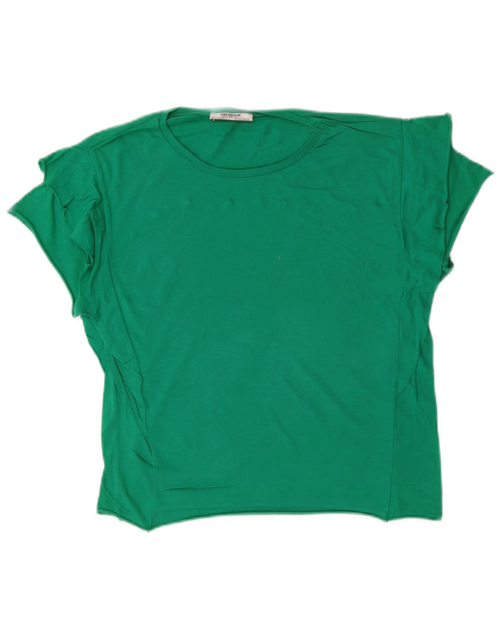 ZARA Womens Trafaluc Blouse Top UK 10 Small Green