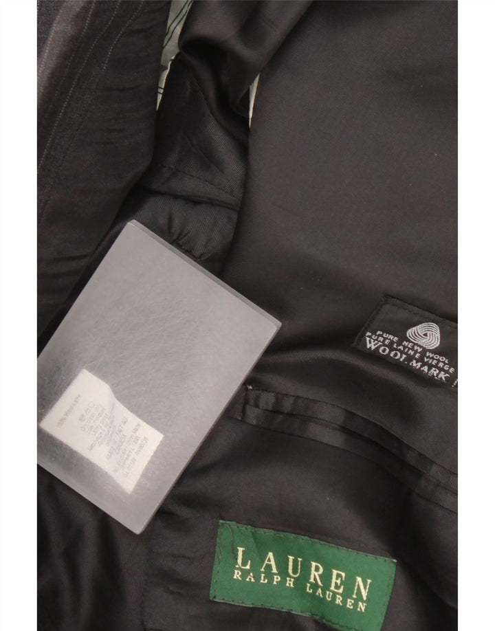 Мужской пиджак с 2 пуговицами Ralph Lauren, Великобритания, 44 XL, серый, шерстяной в тонкую полоску
