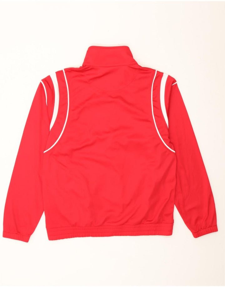 ASICS Mens Tracksuit Top Jacket Large Red Colourblock Polyester Vintage Asics and Second-Hand Asics from Messina Hembry 