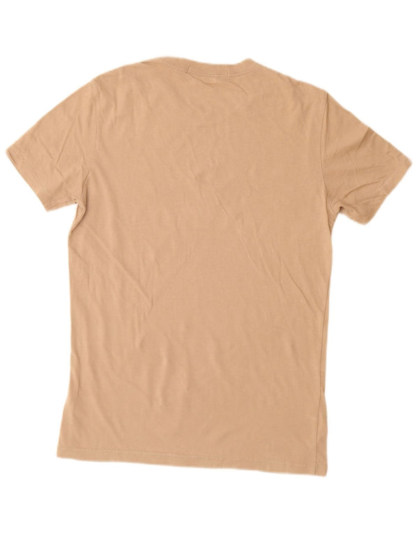 CALVIN KLEIN JEANS Мужская футболка с рисунком Топ среднего размера из хлопка коричневого цвета