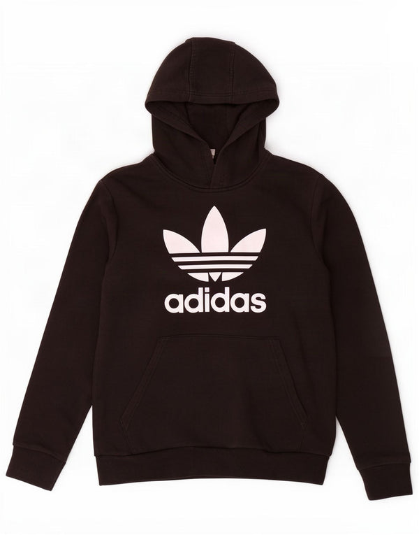 Джемпер с капюшоном Adidas для мальчиков 13-14 лет, черный, хлопок