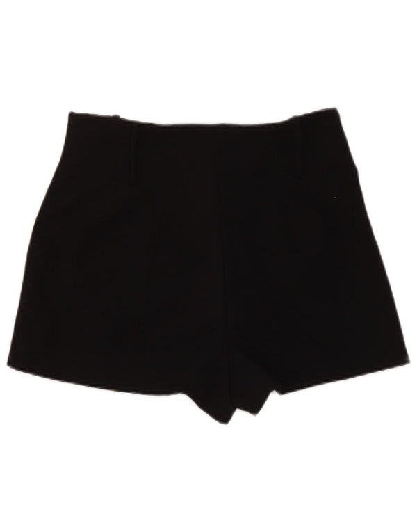 Женские шорты с завышенной талией Zara Medium W28, черный полиэстер