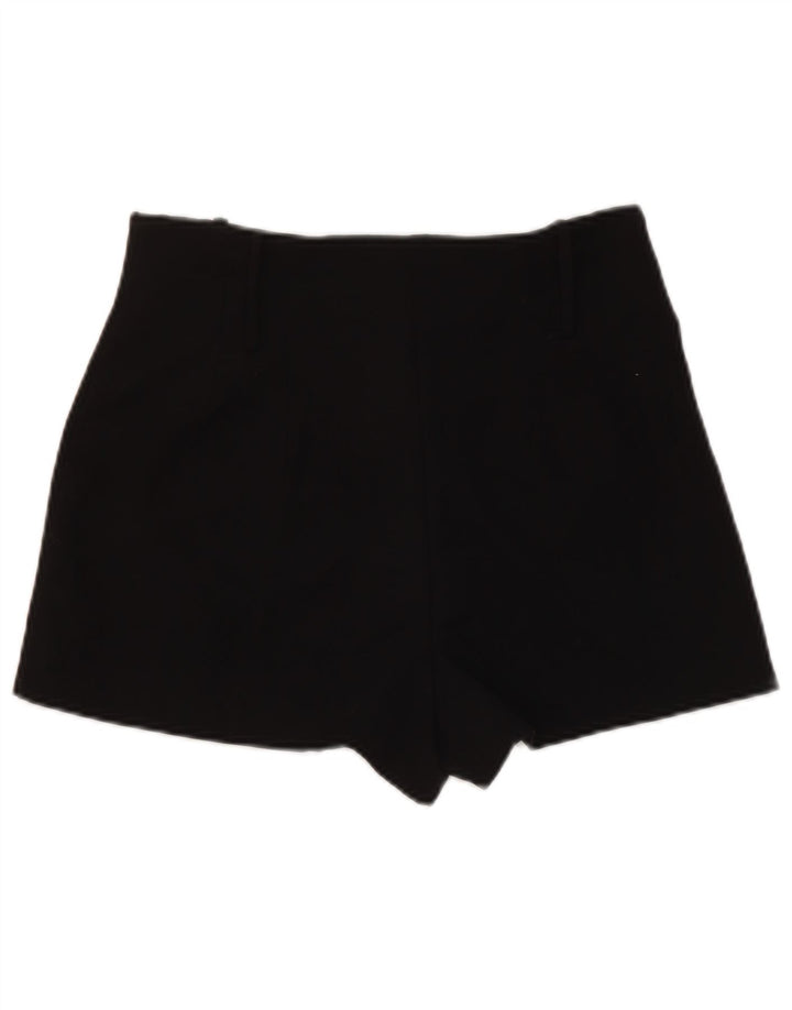 Женские шорты с завышенной талией Zara Medium W28, черный полиэстер