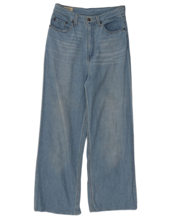 Женские широкие джинсы Levi's с высокой талией W28 L26, синий хлопок