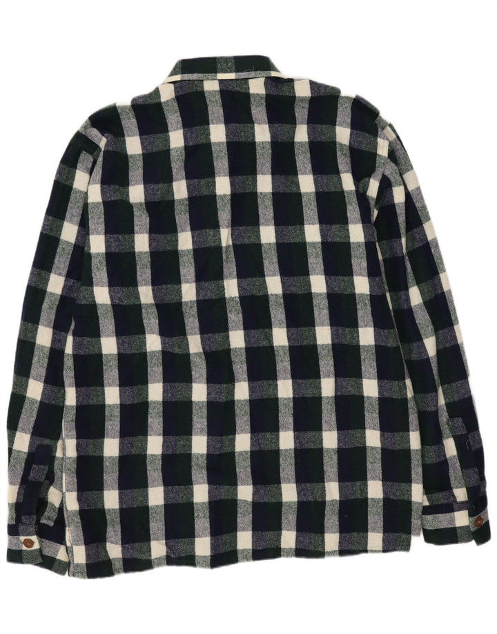 Винтажная мужская фланелевая рубашка, большая зеленая шерсть