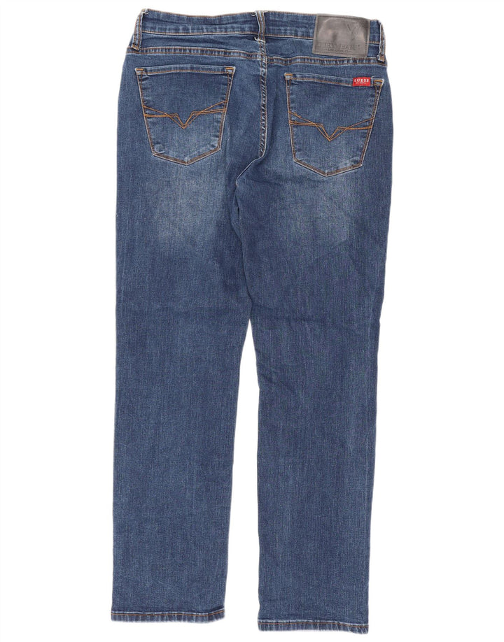 Женские прямые узкие джинсы Guess W30 L28, синие, хлопок