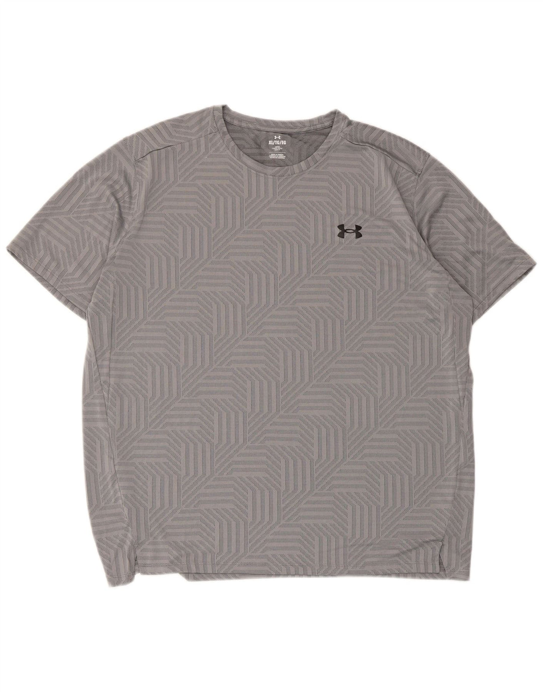 Мужская футболка Under Armour Top XL Серая с геометрическим рисунком
