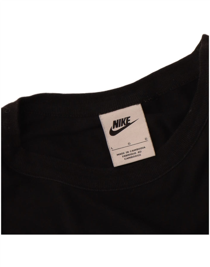 Мужская футболка с рисунком Nike, большой черный хлопок