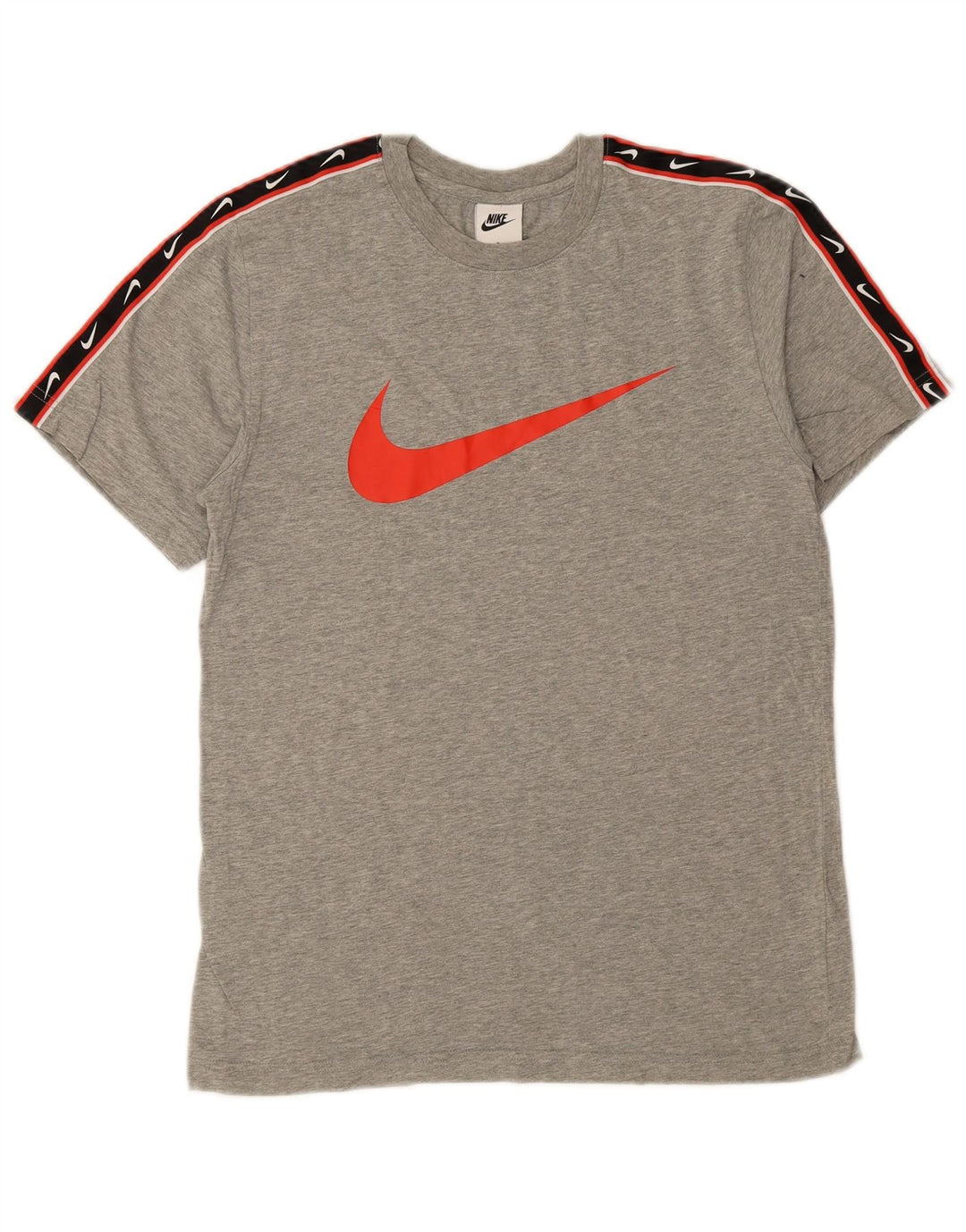 NIKE Mens Graphic T-Shirt Top Small Grey Colourblock Cotton