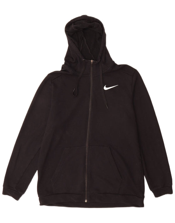 Nike Mens Dri Fit Standard Fit Zip Hoodie Sweater XL Black Polyester