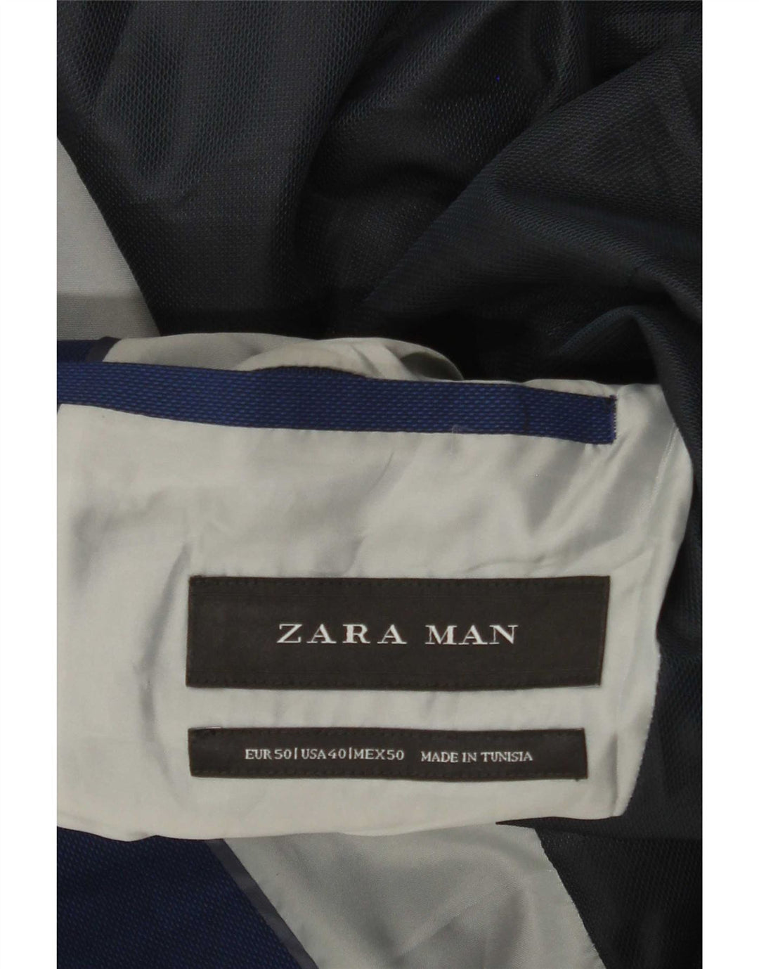Мужской пиджак Zara на 2 пуговицах EU 50, средний синий
