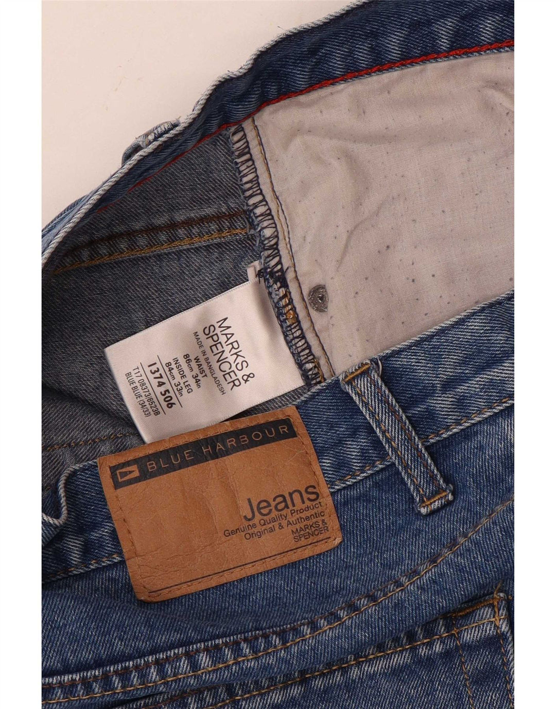 Мужские прямые джинсы Marks & Spencer Blue Harbour W34 L33, хлопок
