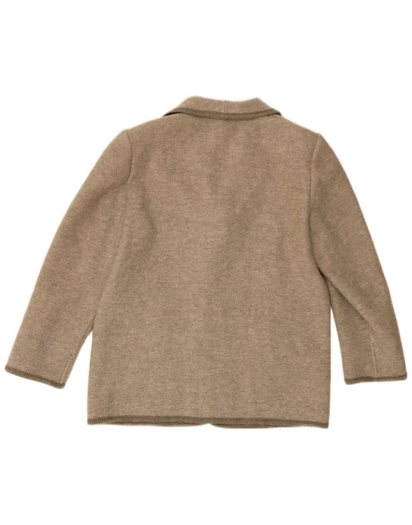 ВИНТАЖНЫЙ женский пиджак на 5 пуговицах, Великобритания, 16, большой, бежевый