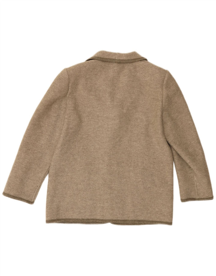 ВИНТАЖНЫЙ женский пиджак на 5 пуговицах, Великобритания, 16, большой, бежевый