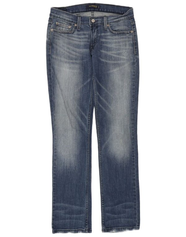 Женские прямые джинсы Levi's 504 Super Low США 7, средние W29 L31, синие, хлопок