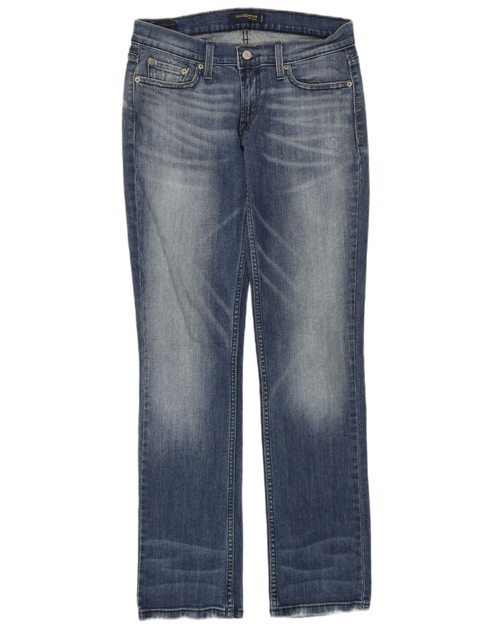 Женские прямые джинсы Levi's 504 Super Low США 7, средние W29 L31, синие, хлопок