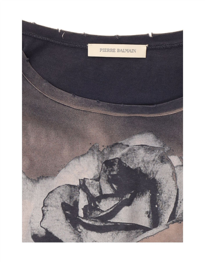 PIERRE BALMAIN Mens Graphic T-Shirt Top XS Navy Blue Tie Dye Designer Vintage Pierre Balmain and Second-Hand Pierre Balmain from Messina Hembry 