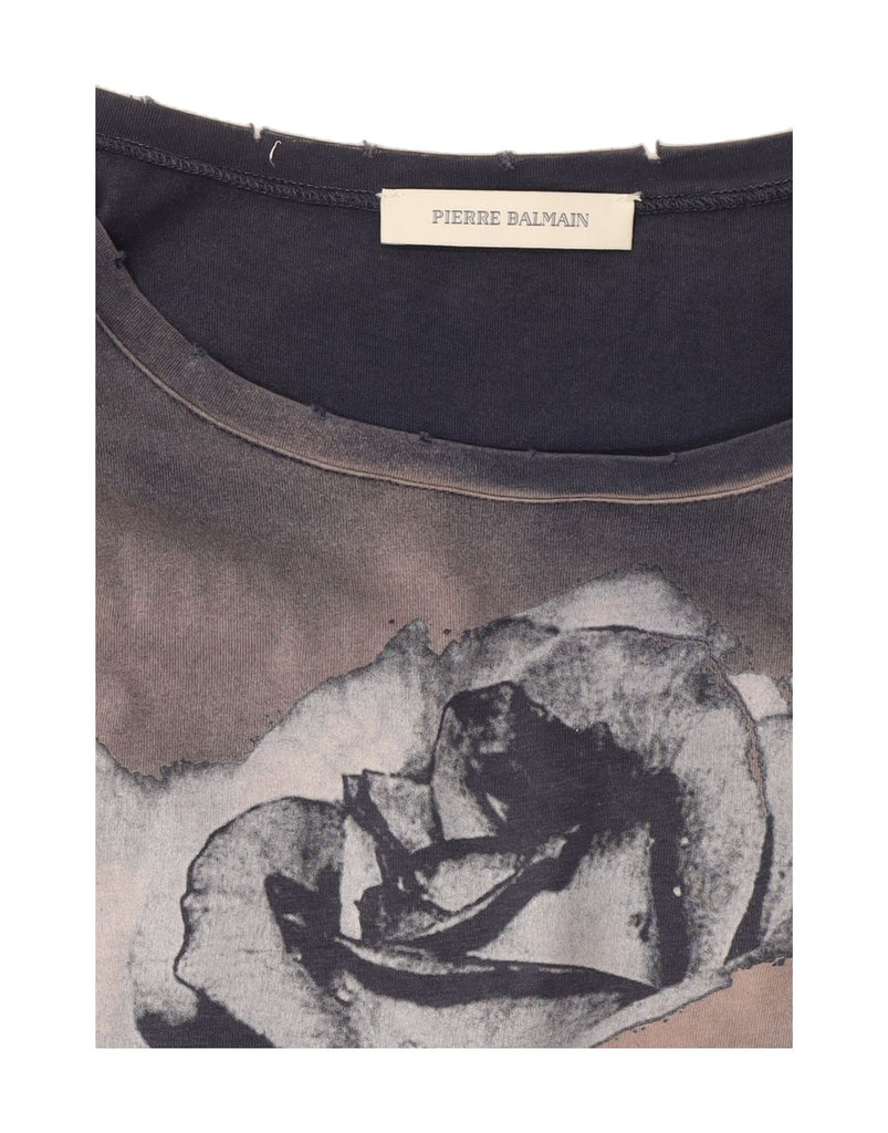 PIERRE BALMAIN Mens Graphic T-Shirt Top XS Navy Blue Tie Dye Designer Vintage Pierre Balmain and Second-Hand Pierre Balmain from Messina Hembry 
