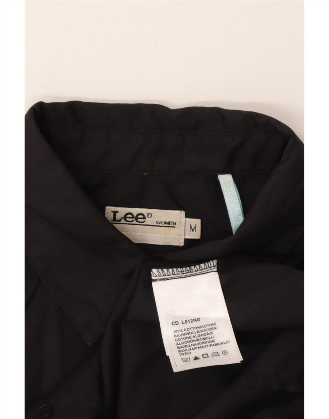 Женская рубашка с коротким рукавом Lee UK 14, средний черный хлопок