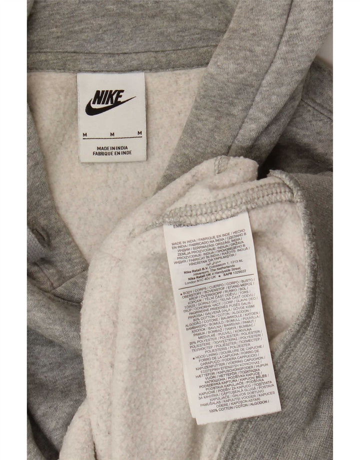 Мужской джемпер с капюшоном Nike среднего серого цвета, хлопок с крапинками