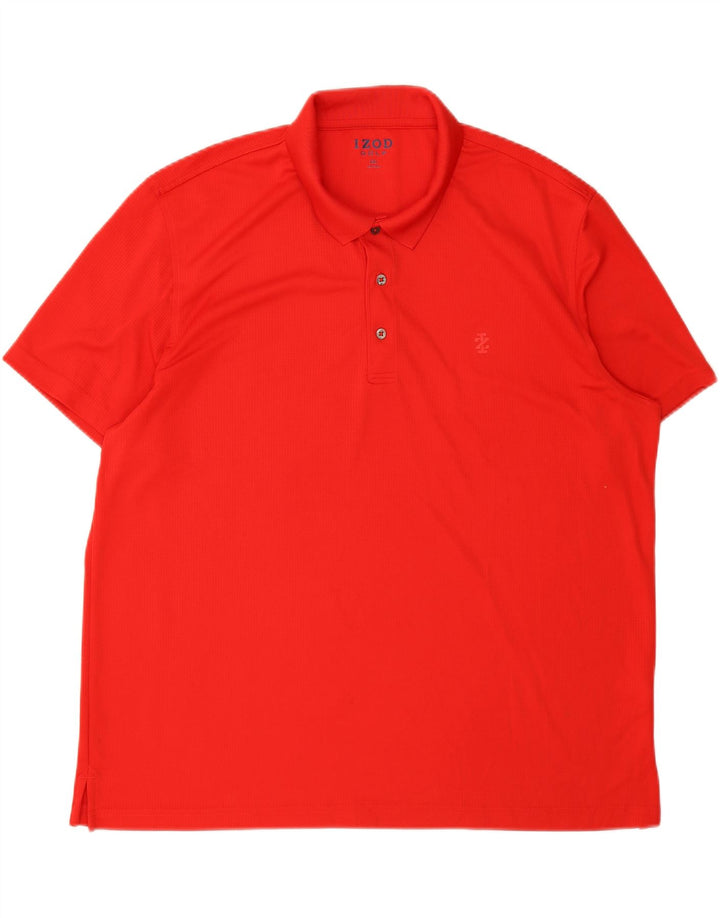 IZOD Mens Polo Shirt 2XL Red Polyester Vintage Izod and Second-Hand Izod from Messina Hembry 