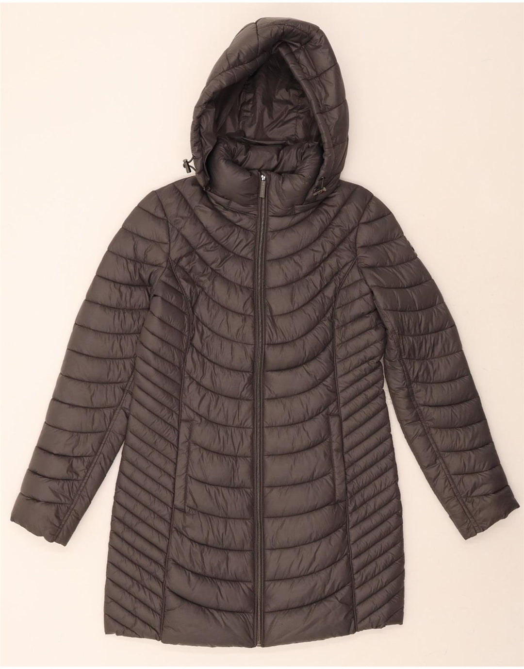 MICHAEL KORS Womens Hooded Padded Coat UK 10 Small Grey Nylon Vintage Michael Kors and Second-Hand Michael Kors from Messina Hembry 