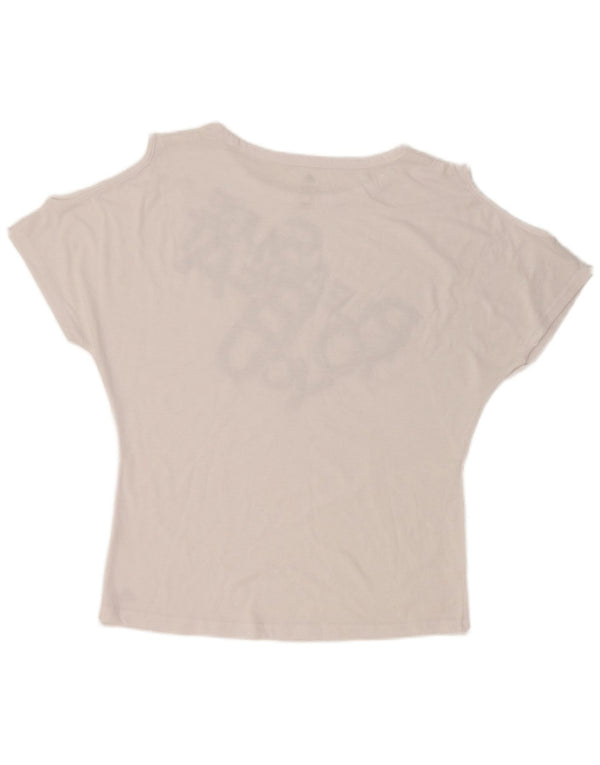 Женская футболка ADIDAS Climalite с рисунком Top UK 12/14, средний белый