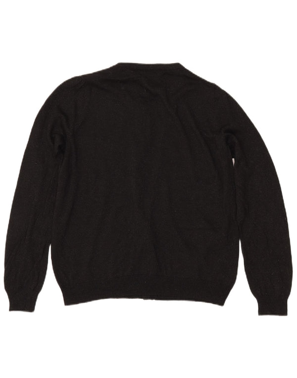 Женский кардиган MARKS & SPENCER UK 14, средний черный в крапинку