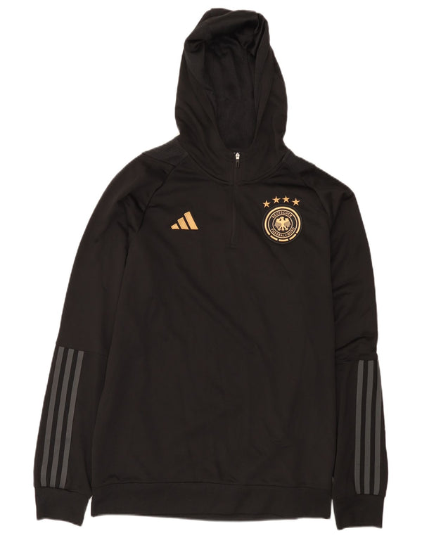 Мужской джемпер с капюшоном на молнии Adidas Deutscher Fussball Bund, средний черный