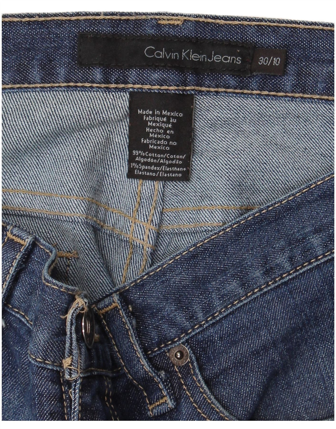 Женские джинсы Bootcut CALVIN KLEIN, США 10, большие, W30 L32, синие, хлопок