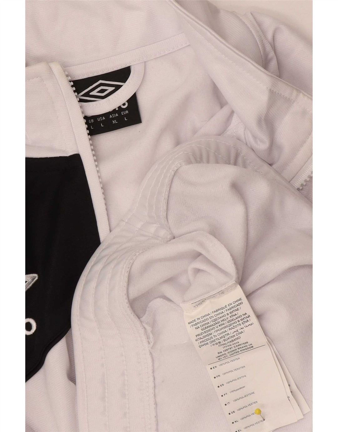 Мужская верхняя куртка Umbro, большая белая полиэстер с цветными блоками