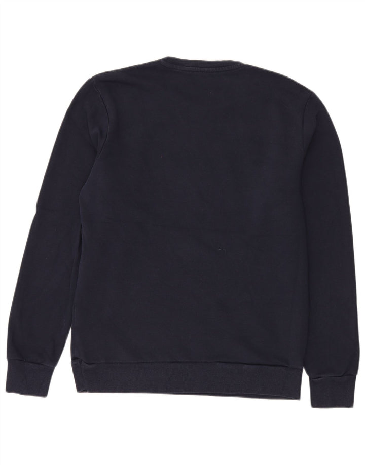 Мужской свитшот с рисунком Jack & Jones, большой хлопковый джемпер темно-синего цвета