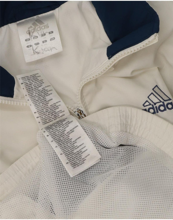 Спортивный костюм Adidas для мальчиков 11–12 лет, белый полиэстер с цветными блоками