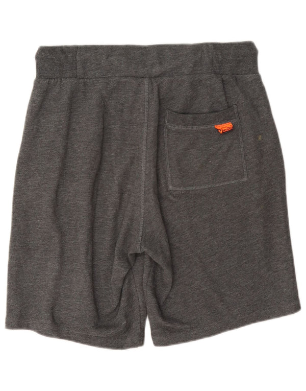 Мужские спортивные шорты с рисунком Superdry, маленькие серые, хлопковые